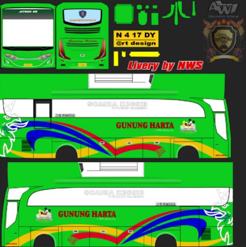 Livery Bussid Gunung Harta HD Jetbus 3 