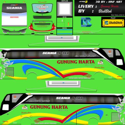 Livery Bussid Gunung Harta SHD Jetbus 3