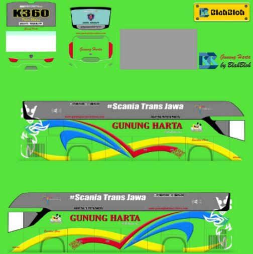 Livery Bussid Gunung Harta JB3 SHD