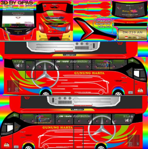 Livery Bussid Gunung Harta Xtra High Decker