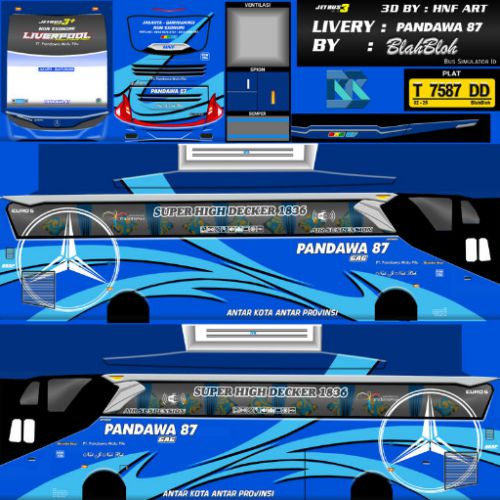 Livery Bussid Pandawa 87 SHD Voyager