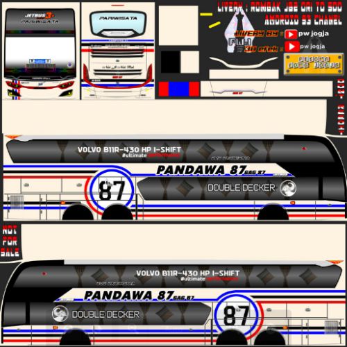 Livery Bussid Pandawa 87 SHD Herbie