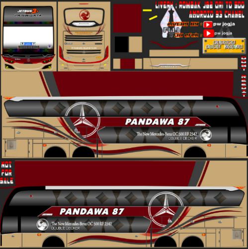 Livery Bussid Pandawa 87 Jetbus 3+ SDD