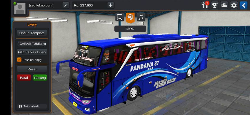 Mod Bussid Pandawa 87 Jetbus 3+ Scania