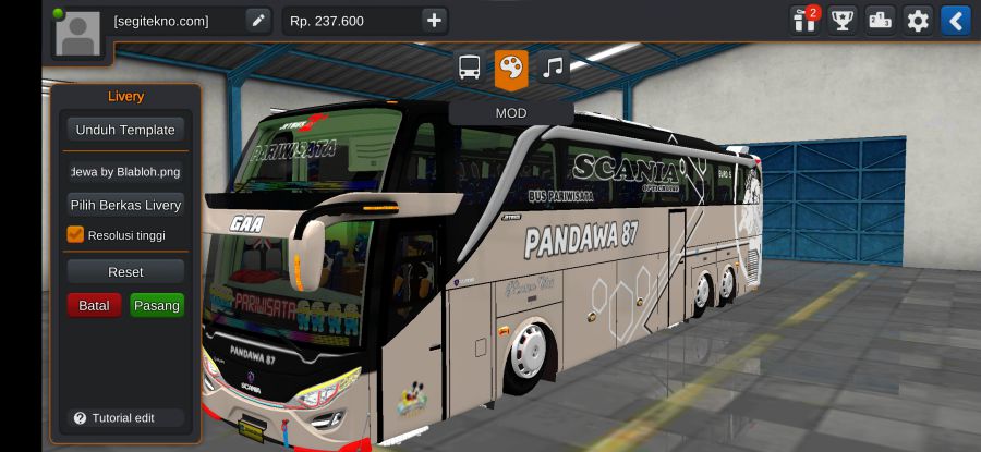 Mod Bussid Pandawa 87 SHD Tronton