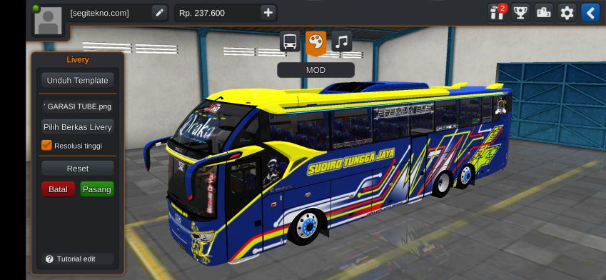 Mod Bussid STJ SR2 XHD 
