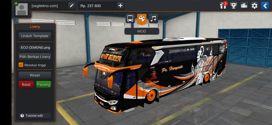 Mod Bussid PO Haryanto Jetbus 3+ Voyager