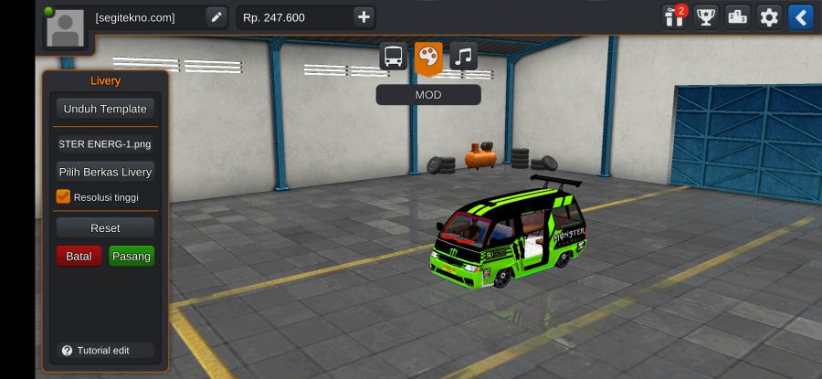 Mod Bussid Angkot Monster Energy Mobil Carry