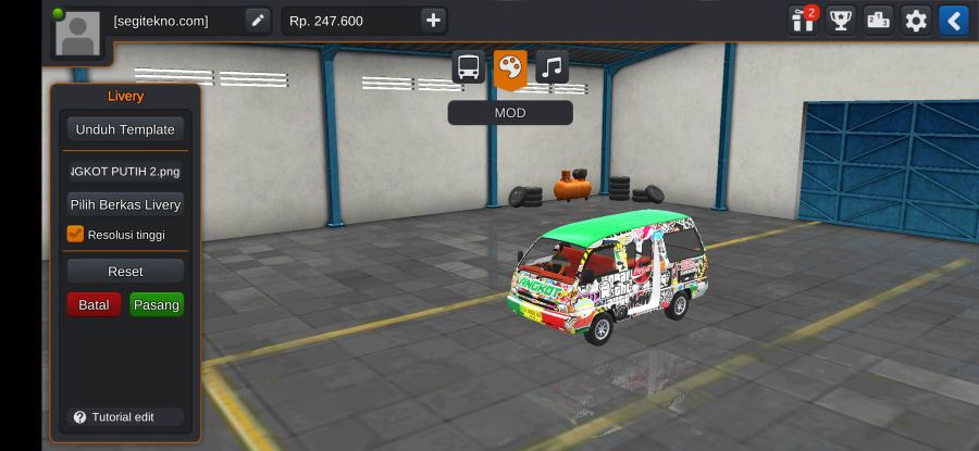 Mod Bussid Angkot Doodle Art Mobil Carry