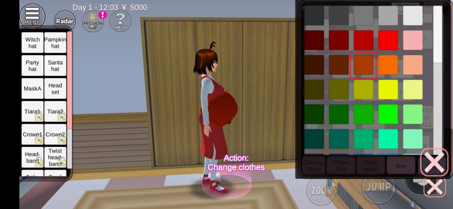 melahirkan di sakura school simulator