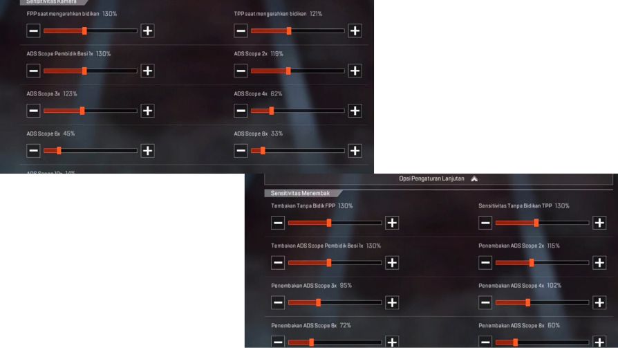 Settingan Sensitivitas 2 Jari Apex Legends Mobile