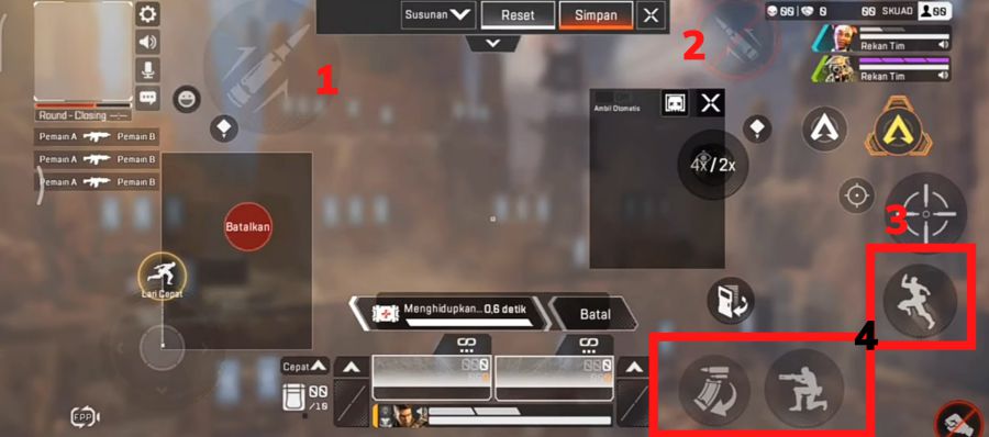 Settingan Layout 3 Jari Apex Legends Mobile