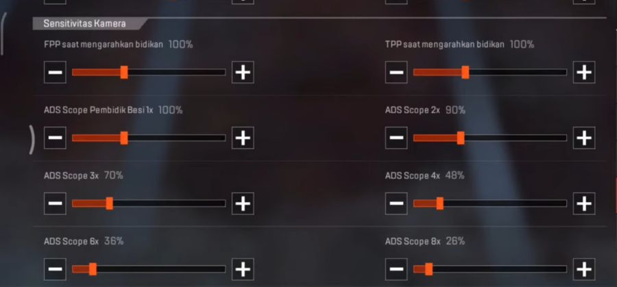 Settingan Sensitivitas Kamera No Gyro Apex Legends Mobile