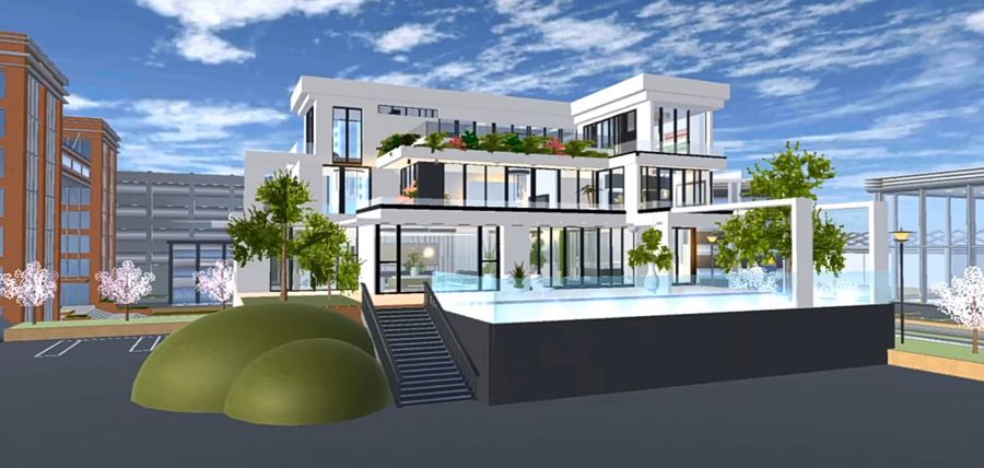 Id Sakura School Simulator Rumah Aesthetic 3 Lantai