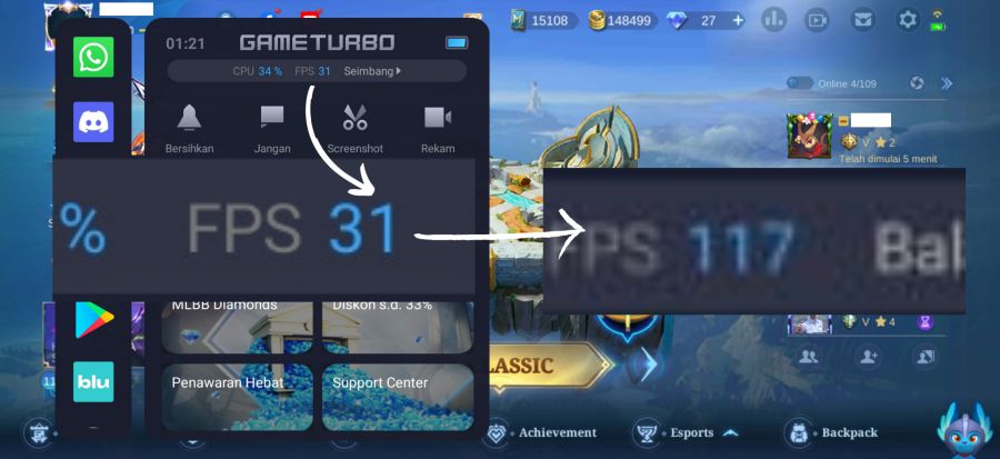 Unlock 120 FPS Mobile Legends dengan Script
