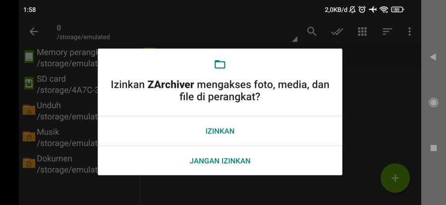 Cara Kirim Data Game di Android 11 Dengan ZArchiver