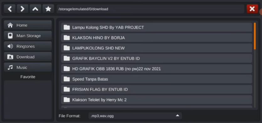 pilihan lagu bussid