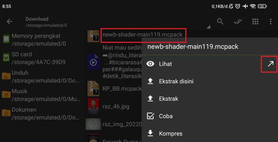 Cara Memasang Shader Minecraft PE