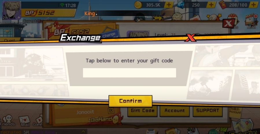 Cara Menggunakan Kode Redeem One Punch Man The Strongest