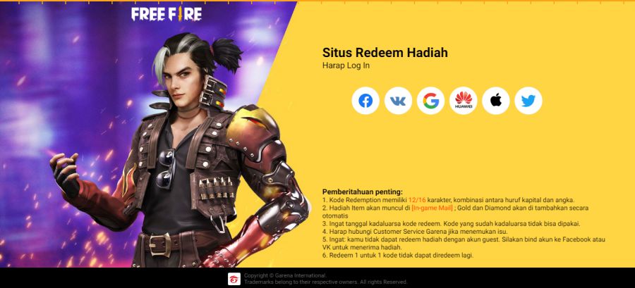 Kode Redeem FF Emote Terbaru
