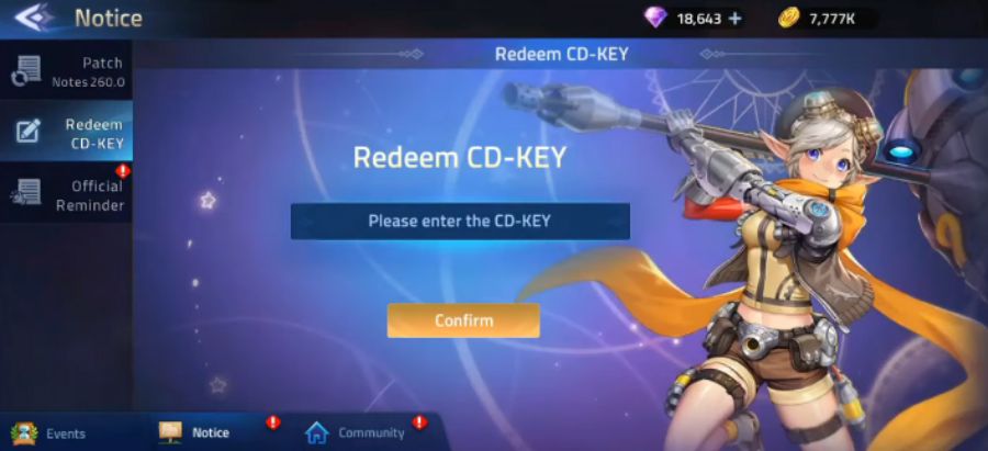 Kode Redeem CD Key ML Adventure