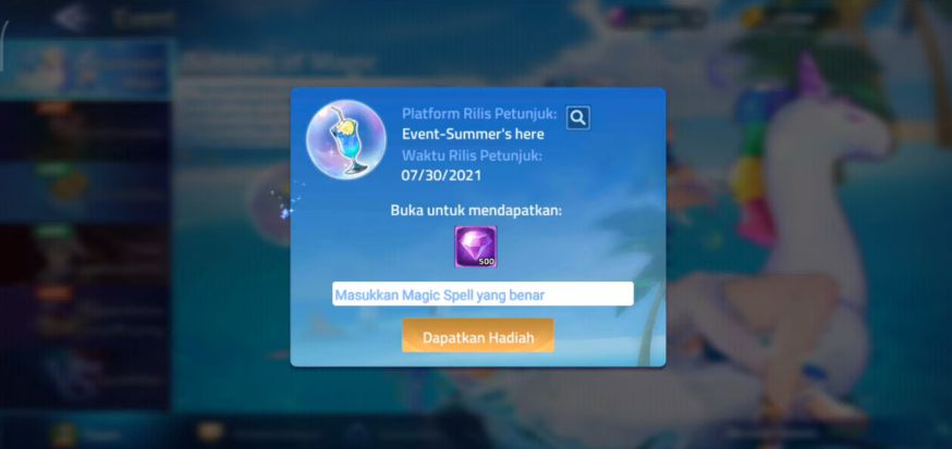 Kode Redeem Bubble of Magic Code ML Adventure