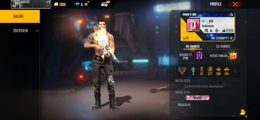 Id FF Asli Frontal Gaming