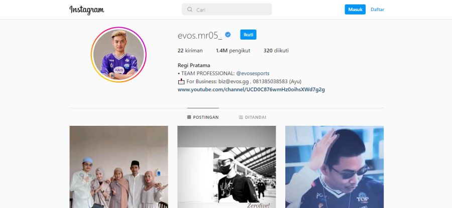Id Akun FF Evos MR 05