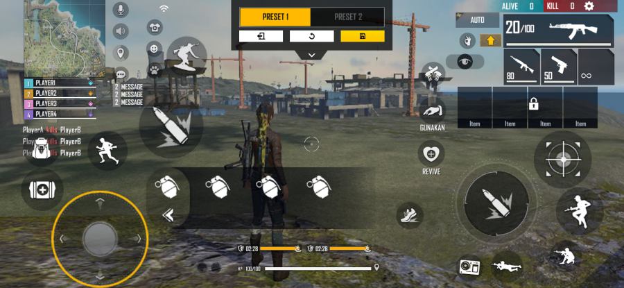 custom HUD auto headshot free fire