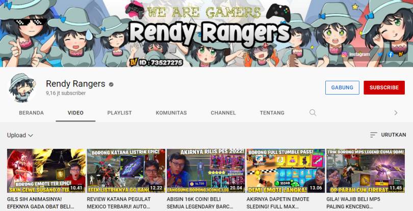 Nama Asli Rendy Rangers