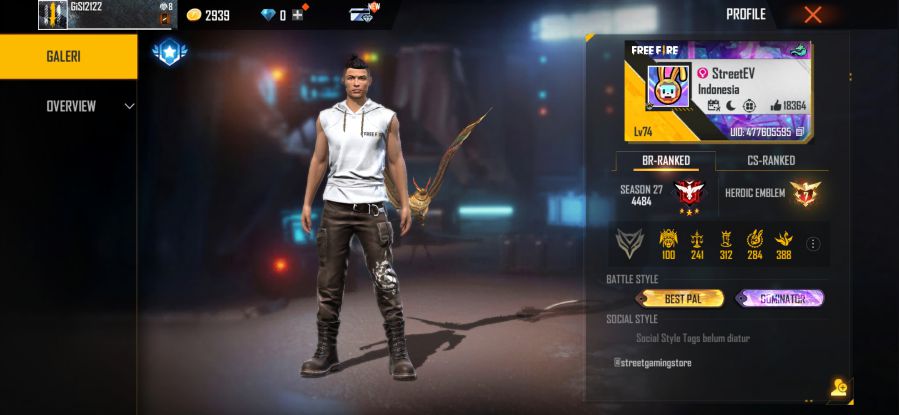 Id FF Asli Evos Street
