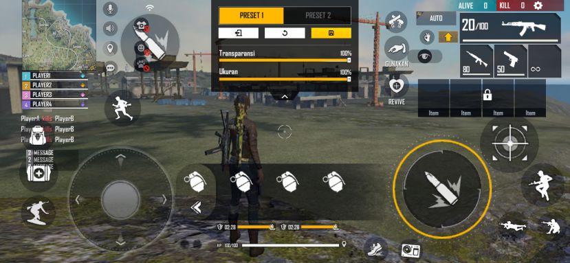 kontrol ff auto headshot