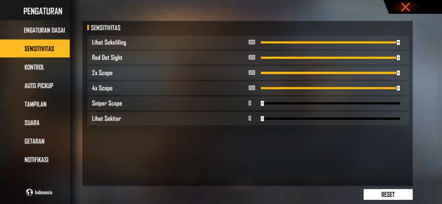 Sensitivitas Headshot Shotgun FF 