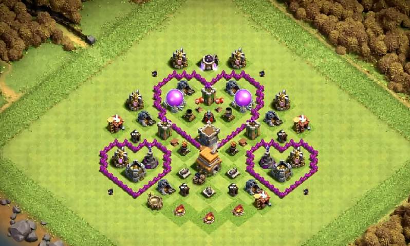 Base COC TH 6 Farming