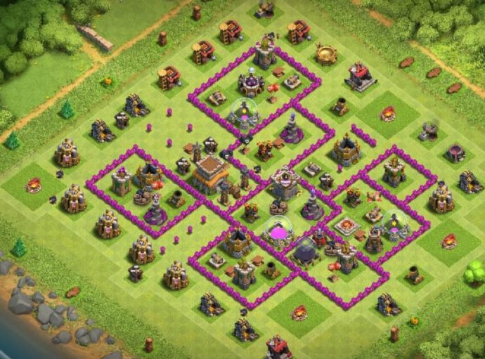 Base Hybrid COC TH 8 Terbaik
