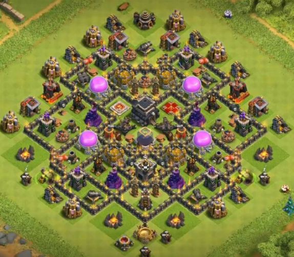 Base Farming COC TH 9 Full Cover Dark Elixir