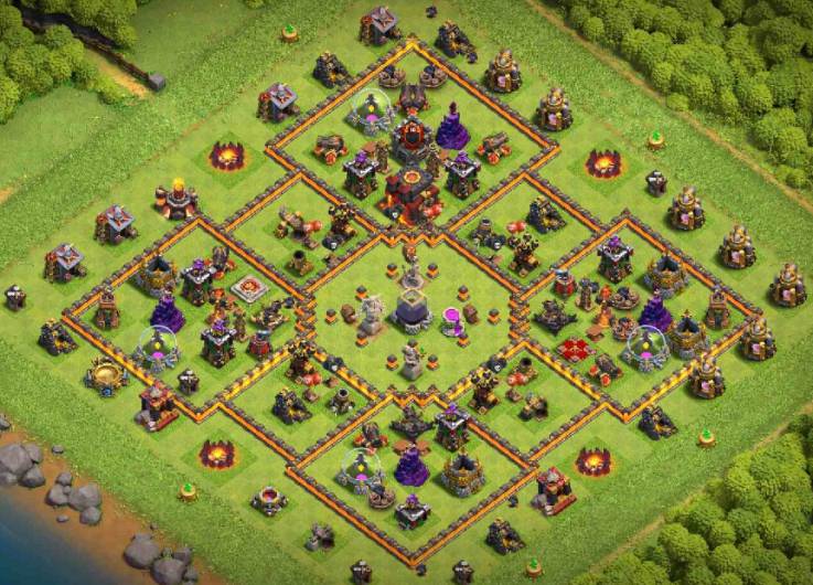 Base Farming COC TH 10 