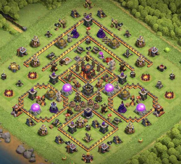 Base Trophy COC TH 10 