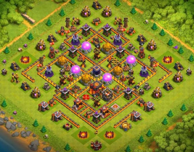 Base COC TH 10 Anti Loot