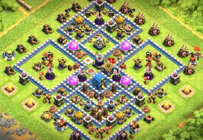 Base COC TH 12 Terbaik Anti 3 Bintang