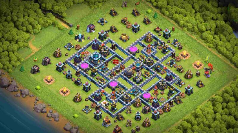 Base Hybrid COC TH 13 Anti 3 BIntang
