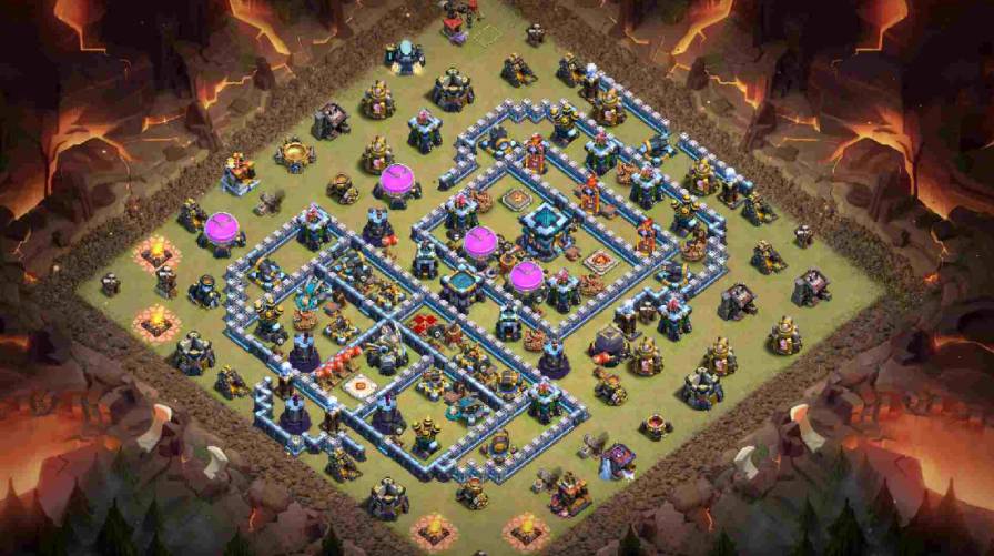 Base War COC TH 13 Anti 3 Star