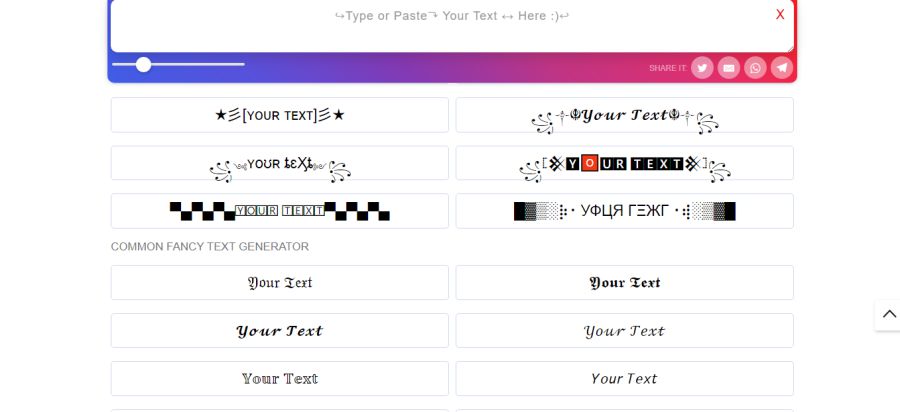 Font dan Simbol FF Keren