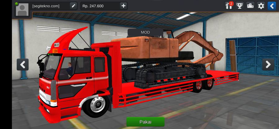 Download Mod Bussid Muatan Berat Fuso Angkut Excavator