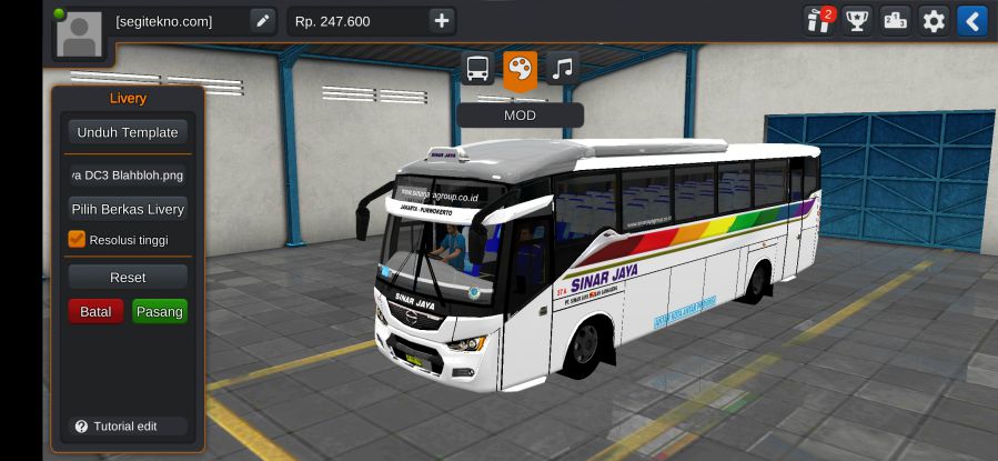 Download Mod Bussid Sinar Jaya Discovery