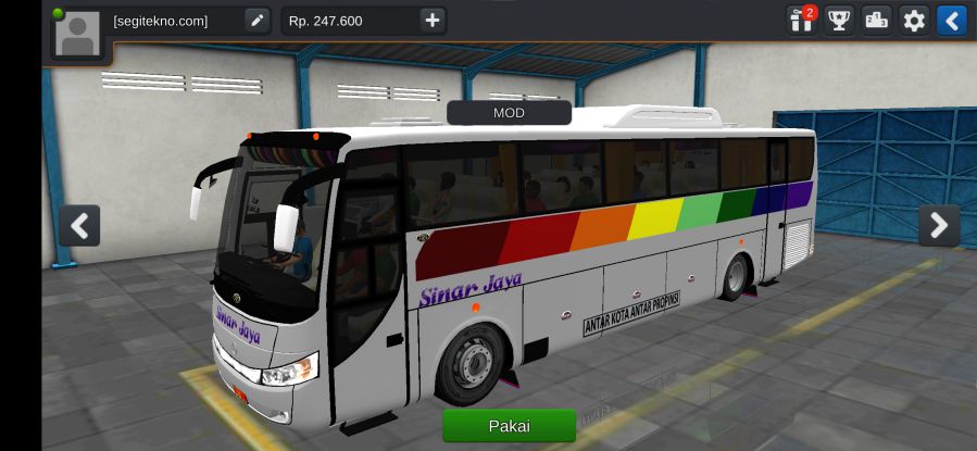 Download Mod Bussid Sinar Jaya RS Evolution