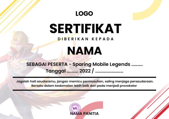 Mentahan Sertifikat Turnamen ML
