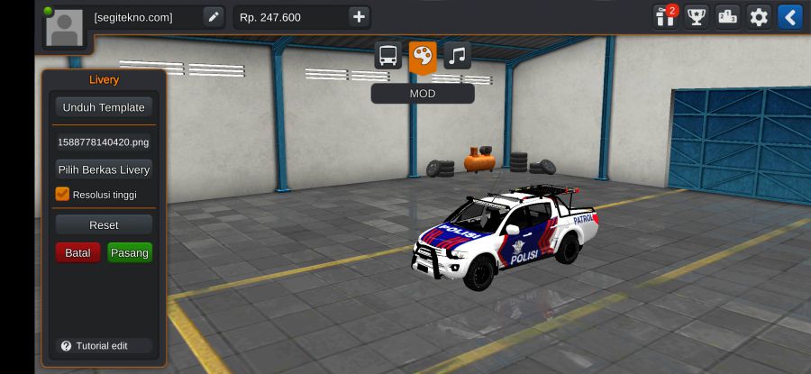 Download Mod Bussid Polisi Mitubishi Strada L200