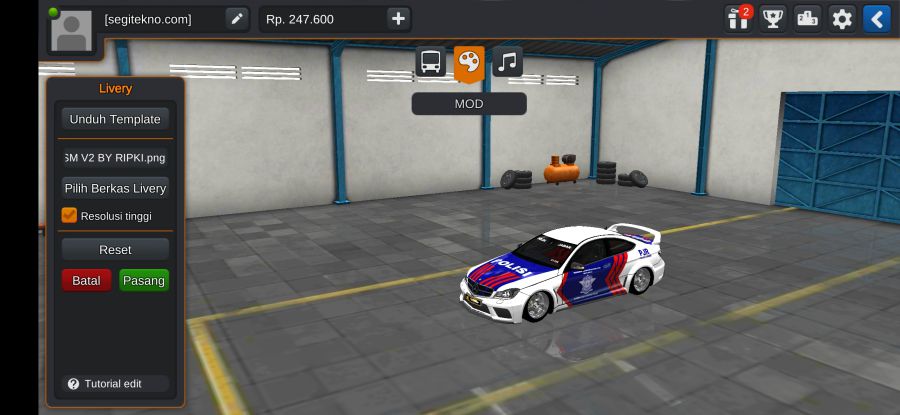Download Mod Bussid Patwal Polisi Mercy
