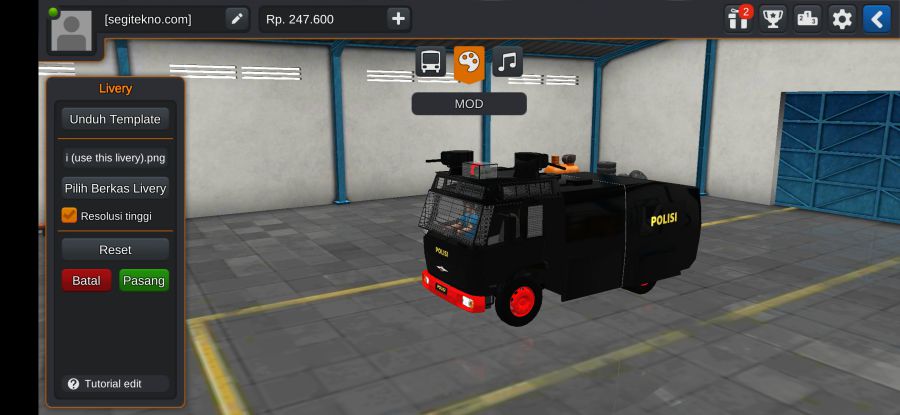 Download Mod Bussid Mobil Water Canon Polisi